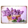 Lilacs in Flower Basket - Vintage Metal Signs(12*16Inch) - Farm