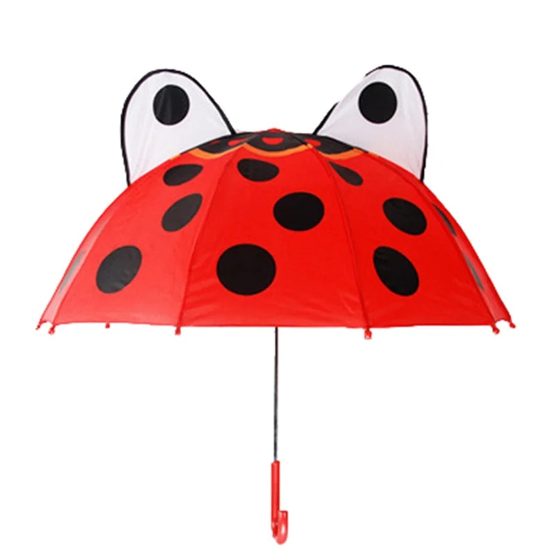 Cute Cartoon Umbrella Kids Animation Creative Long-handled 3D Ear Modeling Kids Umbrella For Children Boys Girls Free Shipping