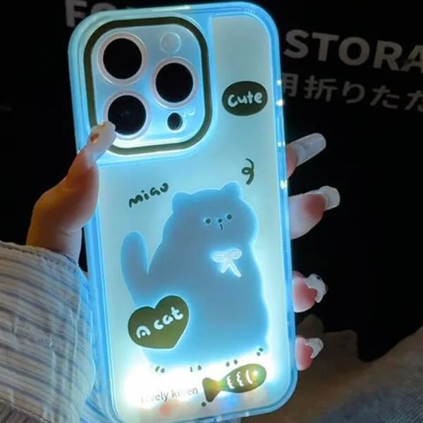 💥LAST DAY SALE 49% OFF-Cartoon Cat Glowing Phone Case