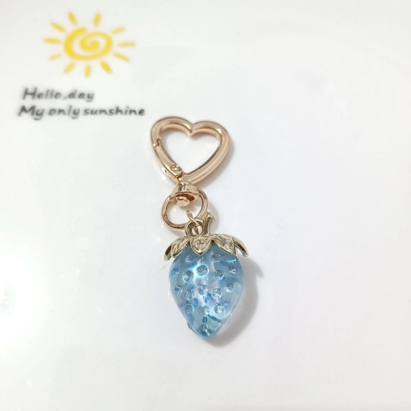 Sweet Strawberry Arylic Unisex Keychain