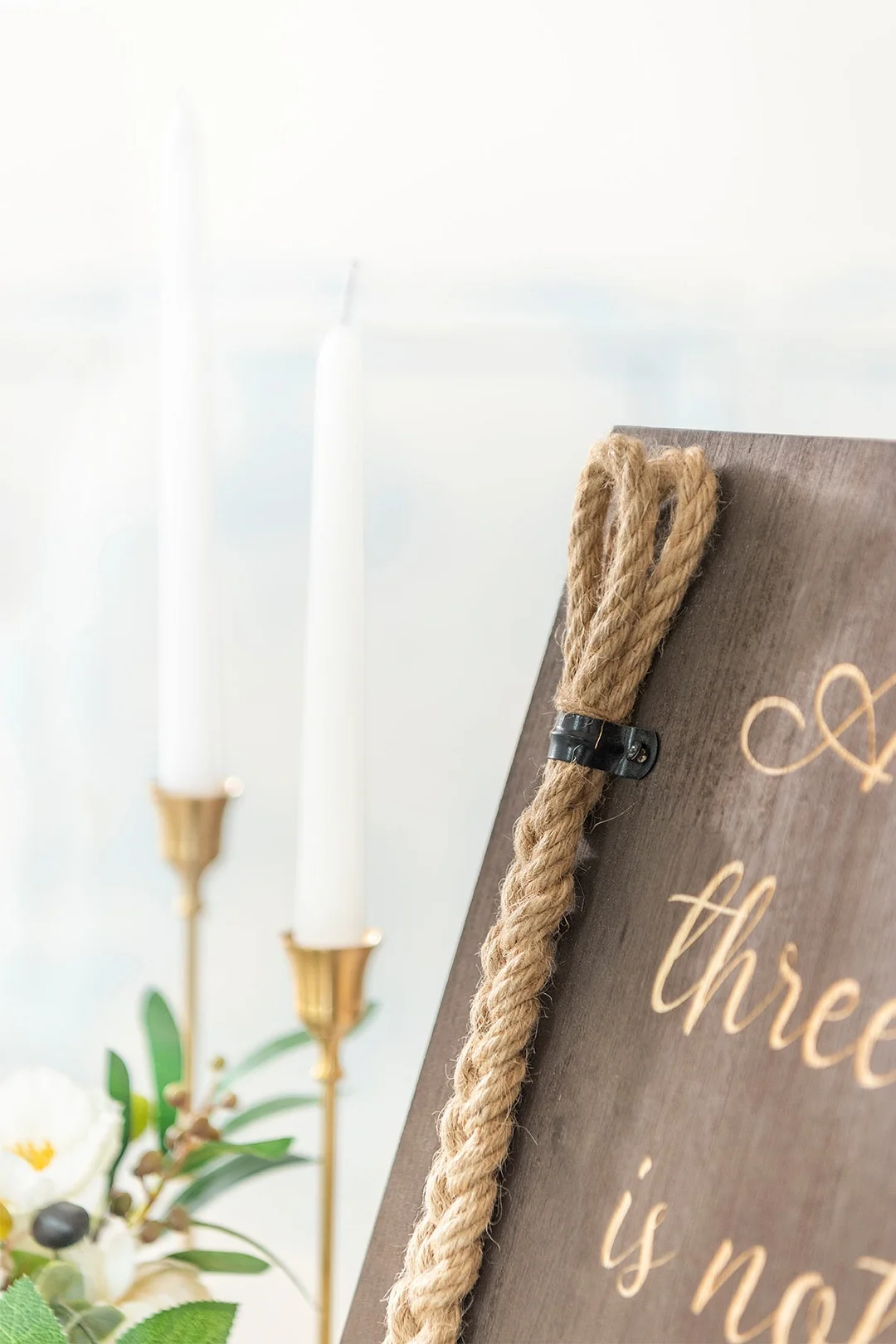 Strand of Three Cords Wedding Ceremony Sign - A Cord of Three Strands is not Easily Broken