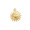 3Pcs/Lot Sun Smile Face Pendants Stainless Steel Celestial Dangle Charms DIY Bracelet Earring Jewelry Making Supplies Wholesale