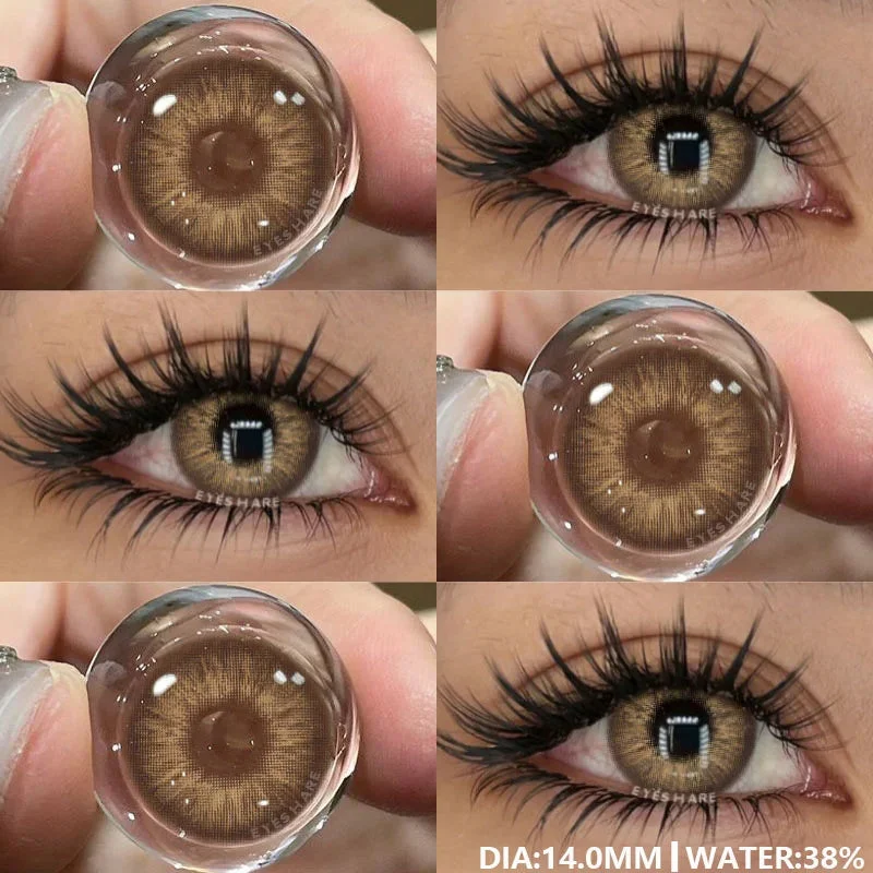 Sdrawing 1Pair Natural Colored Lenses for Eyes Fashion Blue Lenses Gray Contact Lenses Black Lense Colored Pupils for Eyes Yearly