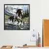 Cheval - perceuse ronde peinture diamant - 40*40cm