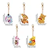 5pcs DIY Winnie the Pooh Diamond Painting Double-Sided Keychains