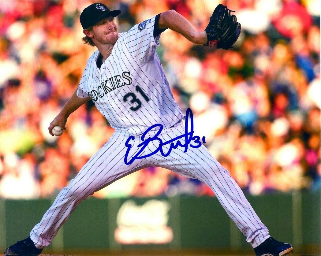 Signed 8x10 Ed Butler Colorado Rockies Autographed Photo Poster painting - COA