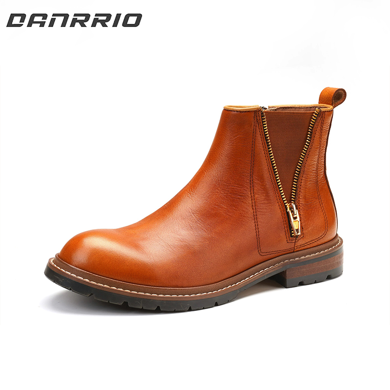 DANRRIO Chelsea Boots Handmade Vintage Soft Leather Platform Boots DANRRIO.COM DANRRIO
