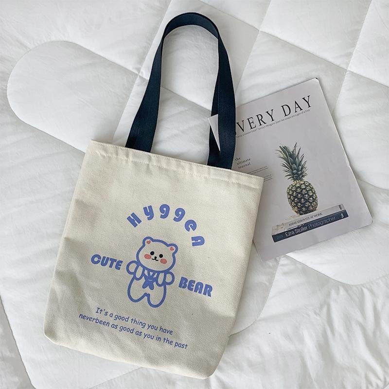 fluffy bear tote bag