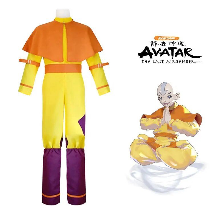 [Wetrose] In Stock Aang Katara Zuko The Legend of Aangy Anime Cosplay Costume