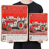 Tracteur Massey Ferguson - Panneaux en &eacute;tain m&eacute;tallique(20*30cm/30*40cm) - Garage