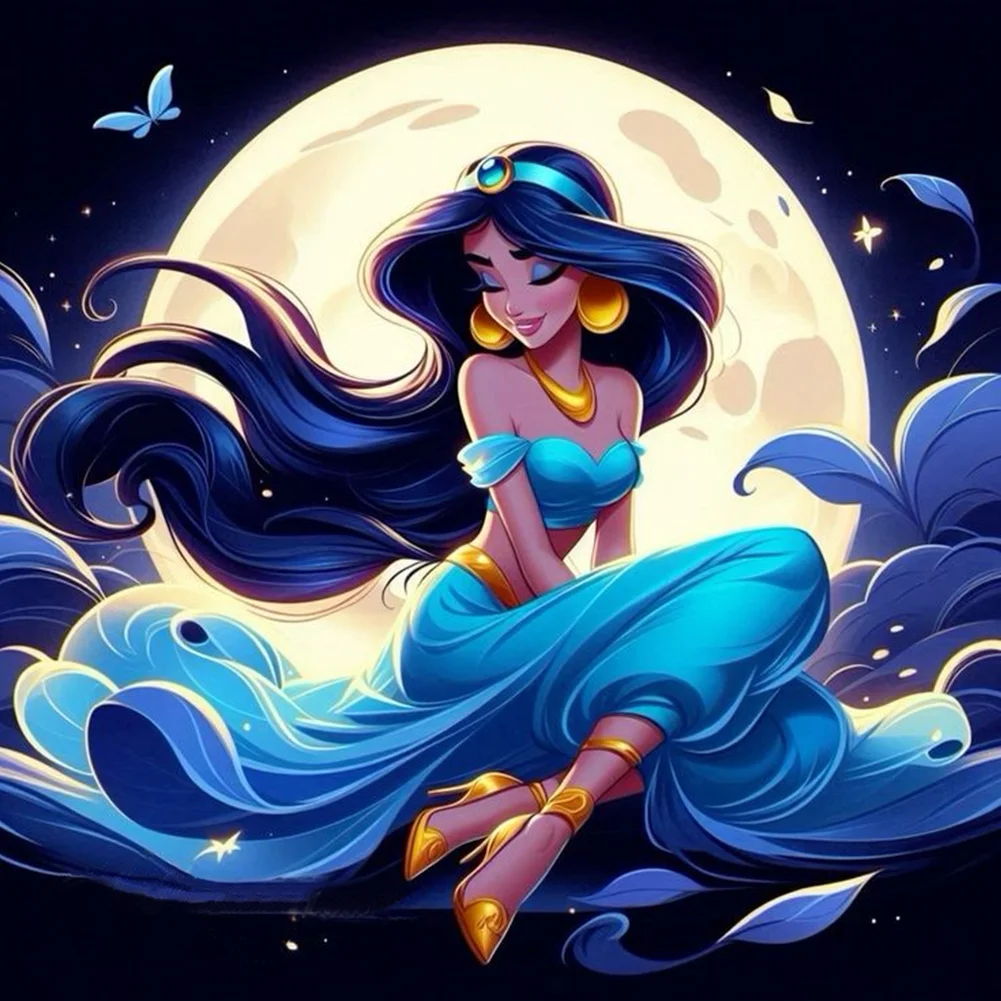 Diamond Painting - Full Round Drill - Moon Princess(Canvas|40*40cm)