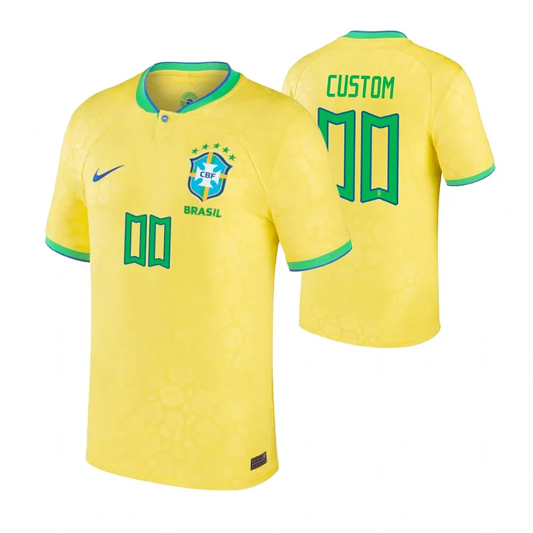 Brazil Home Shirt Kit World Cup 2022 ( Printing Your Name )