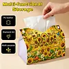 Diamond Painting PU Leather Sunflowers and Mom Tissue Box Holder Desktop Organizer Art Home Office Decor Craft Gift for Women
