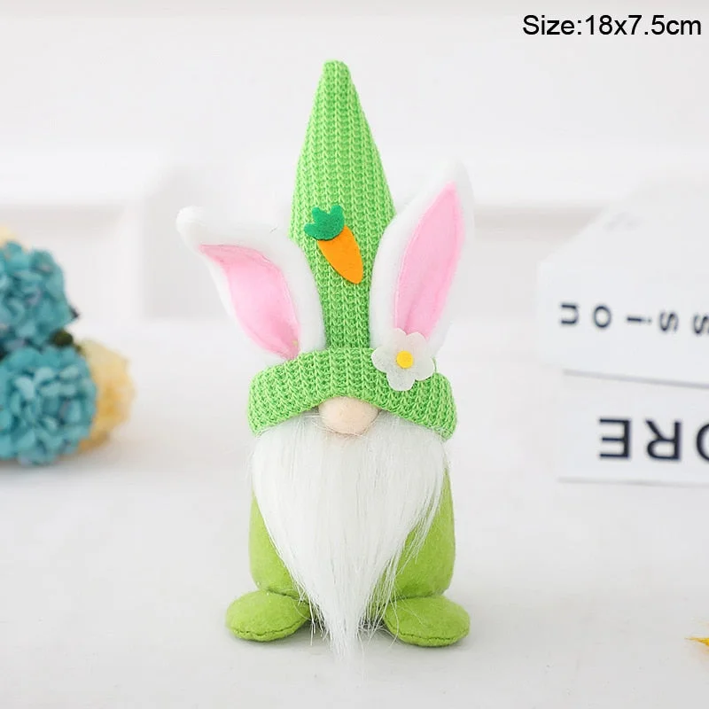 Easter Faceless Gnome Rabbit Doll Handmade Reusable Home Decoration Spring Hanging Bunny Ornaments Kids Gift