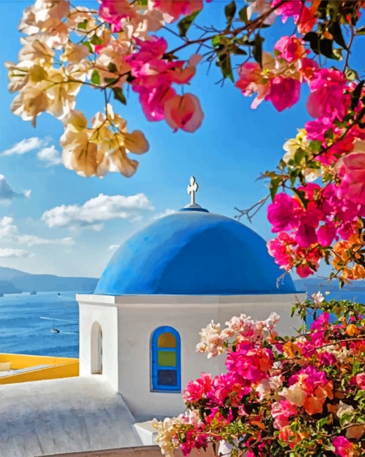 

Castle Of Oia Greece – Cities Paint By Numbers - 40*50CM, 501 Original