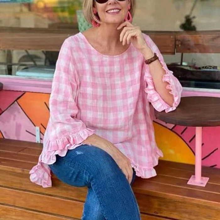 Pink Plaid T-shirt