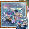 Colorful Turtle-18CT Stamped Cross Stitch Kit(20x20cm)