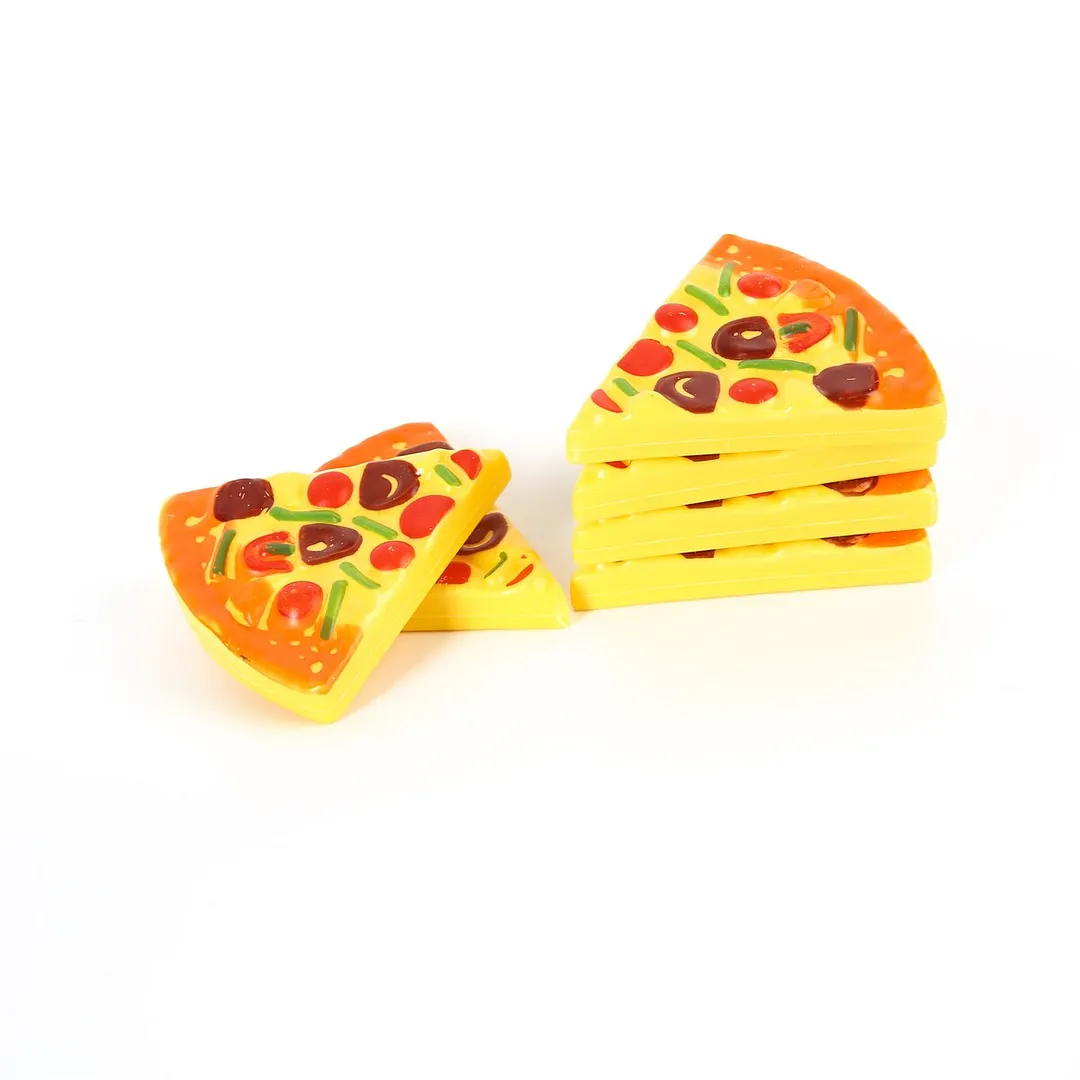 Brand New 6PCS Childrens Kids Pizza Slices Toppings Pretend Dinner Kitchen Play Food Toys Kids Gift