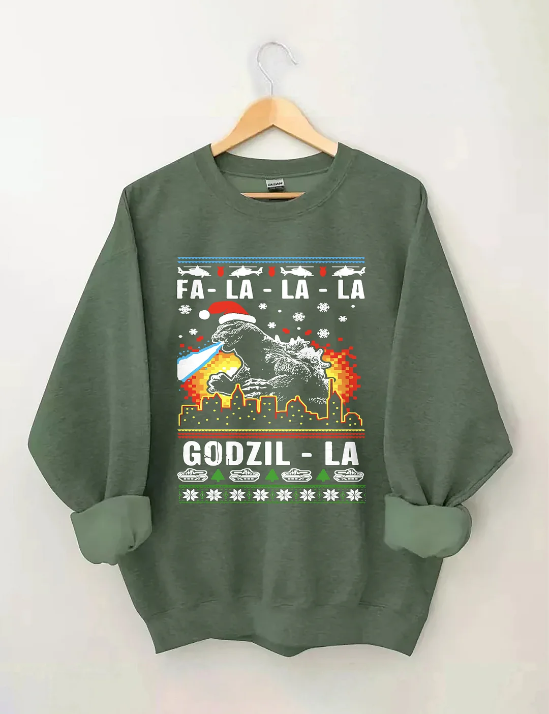 Funny Godzilla Ugly Christmas Sweatshirt