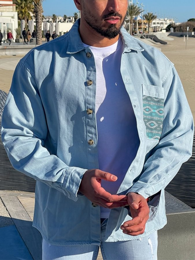 Men's Ethnic Blue Jacket