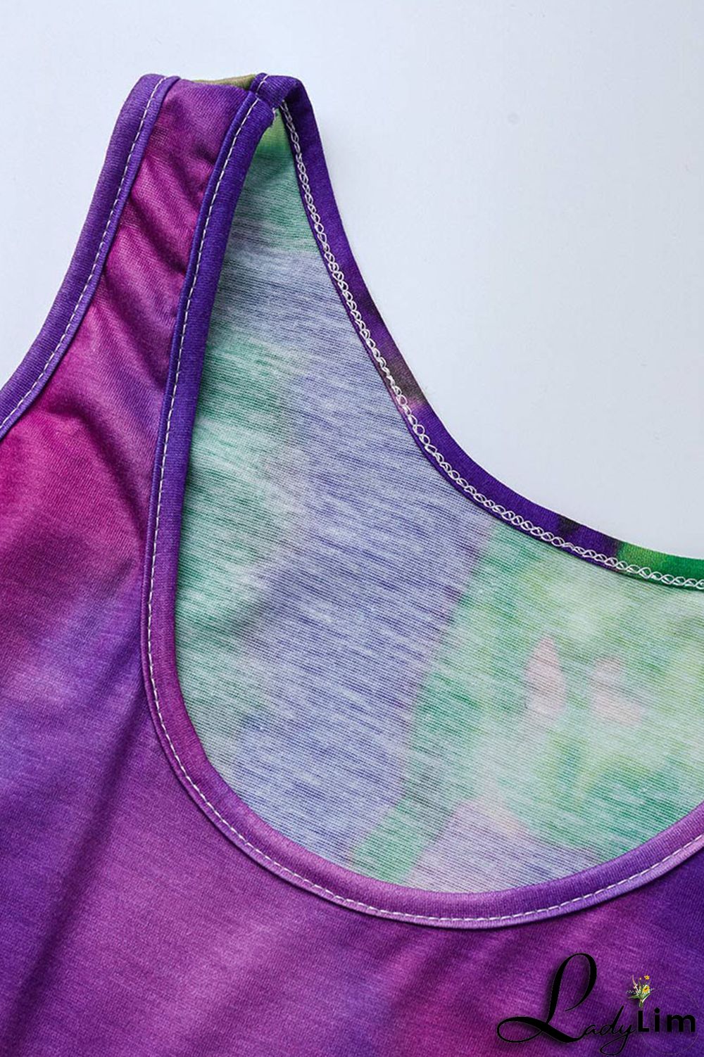 Rose Red Casual Print Tie Dye Patchwork U Neck Straight Dresses