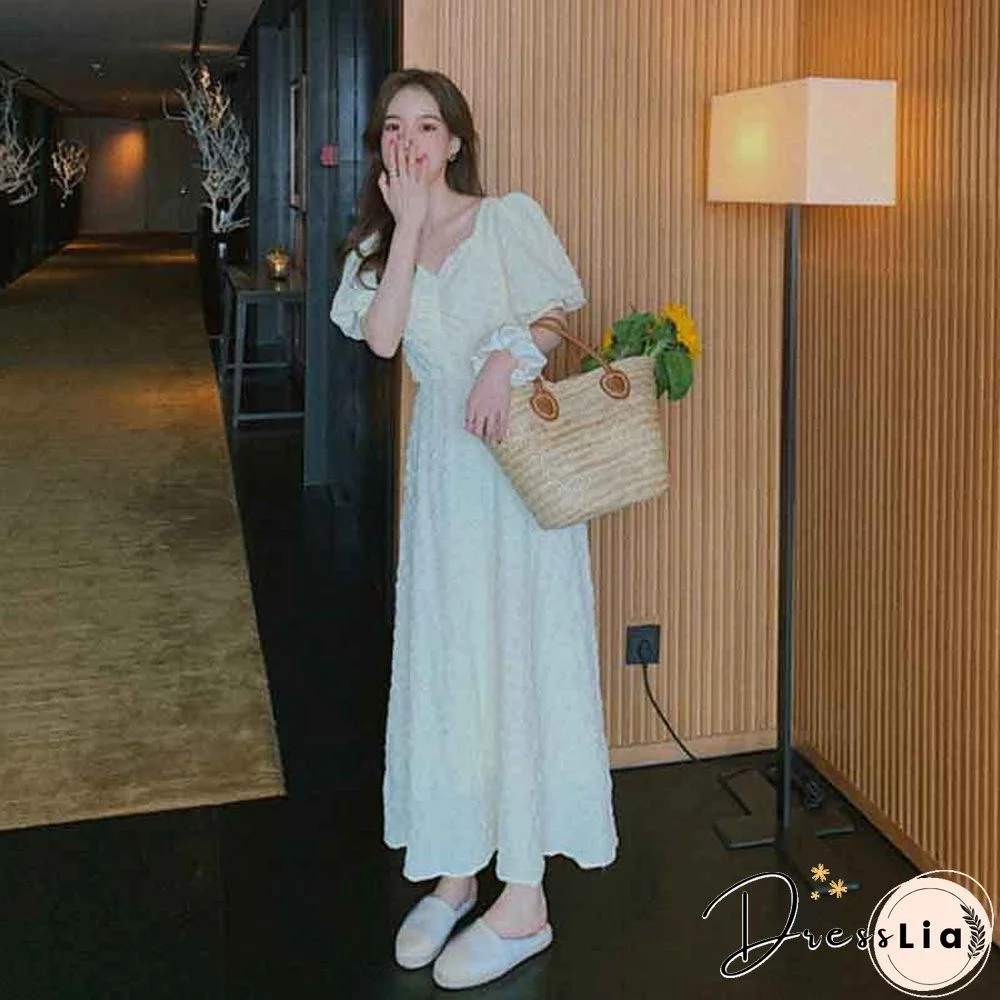 Short Sleeve Dress Women Summer Solid Purple Backless V-Neck Korean Sweet Style Vintage Elegant Female Design Stylish Slim Daily