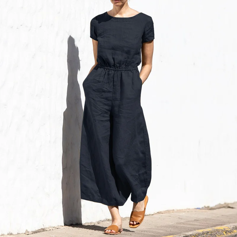 Women's Fashion Casual Loose Fitting Jumpsuit