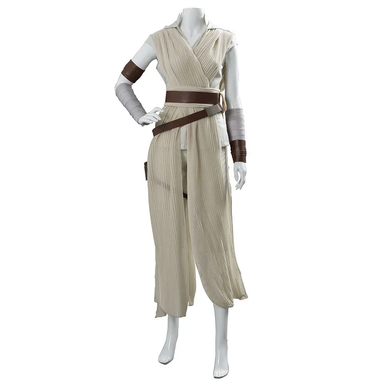 The Rise of Skywalker Rey Cosplay Costume Outfit Dress Halloween Carnival Suit