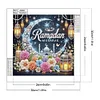 Ramadan Blumenschloss - speziell geformtes Diamantgem&auml;lde - 30*30cm