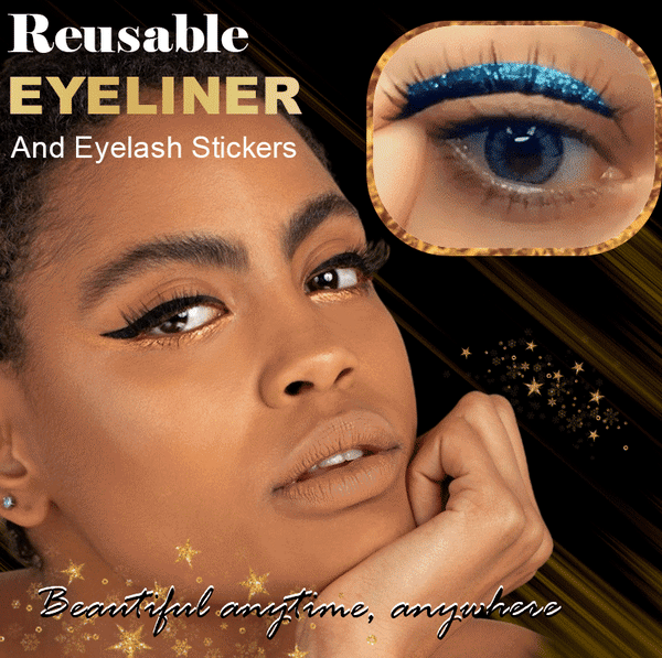 🔥Hot Sale 49% OFF - ADHESIVE EYELINER AND EYELASH STICKERS WITH GLITTER （REUSABLE SELF）