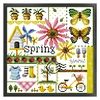>SALE<Embroidery Cotton Thread 16CT Printed Four Seasons of Spring Cross Stitch23x23cm