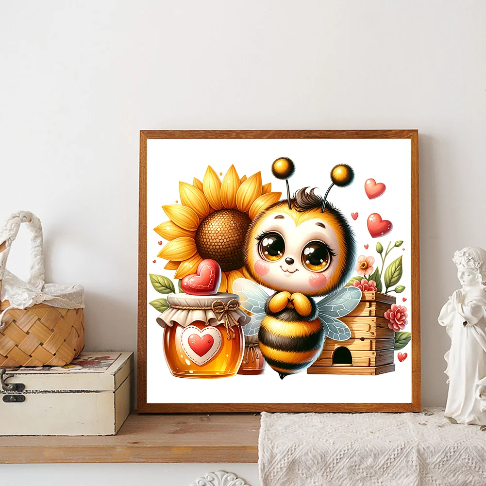Full Round Diamond Painting 30*30cm - Cute Bee