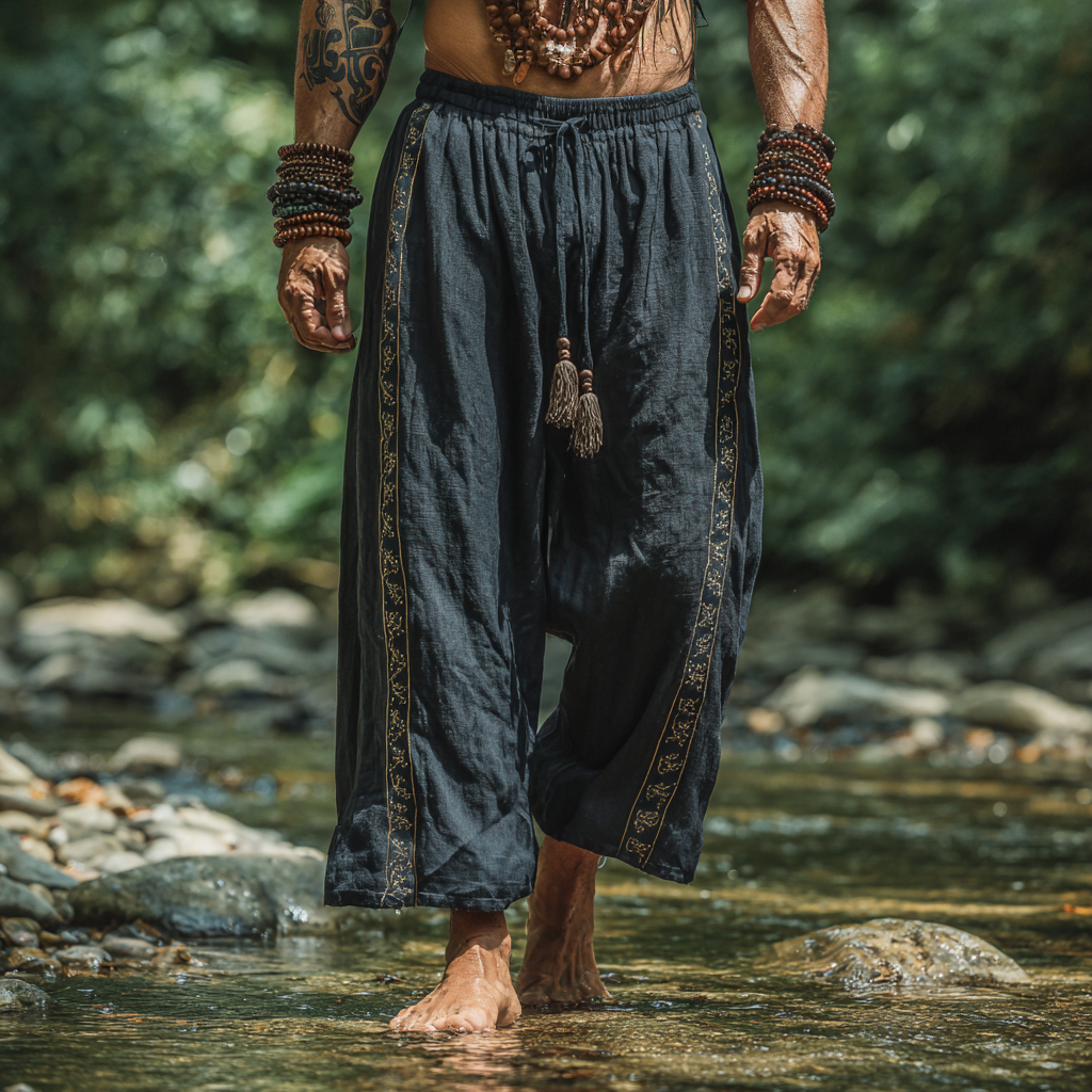 Men's Viking Summer Bohemian Celtic Tribal Casual Pants / Rvogue / Rvogue