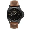 PANERAI LUMINOR PAM00441  44mm Black Ceramic Leather GMT Automatic 