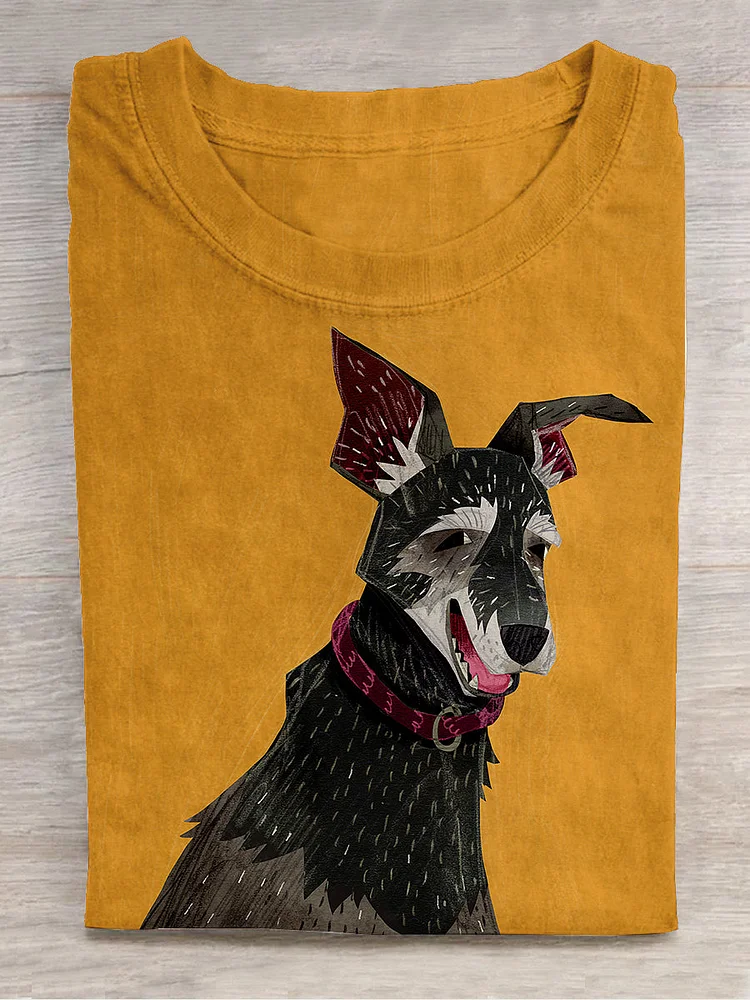 Fun dog print women's t-shirt