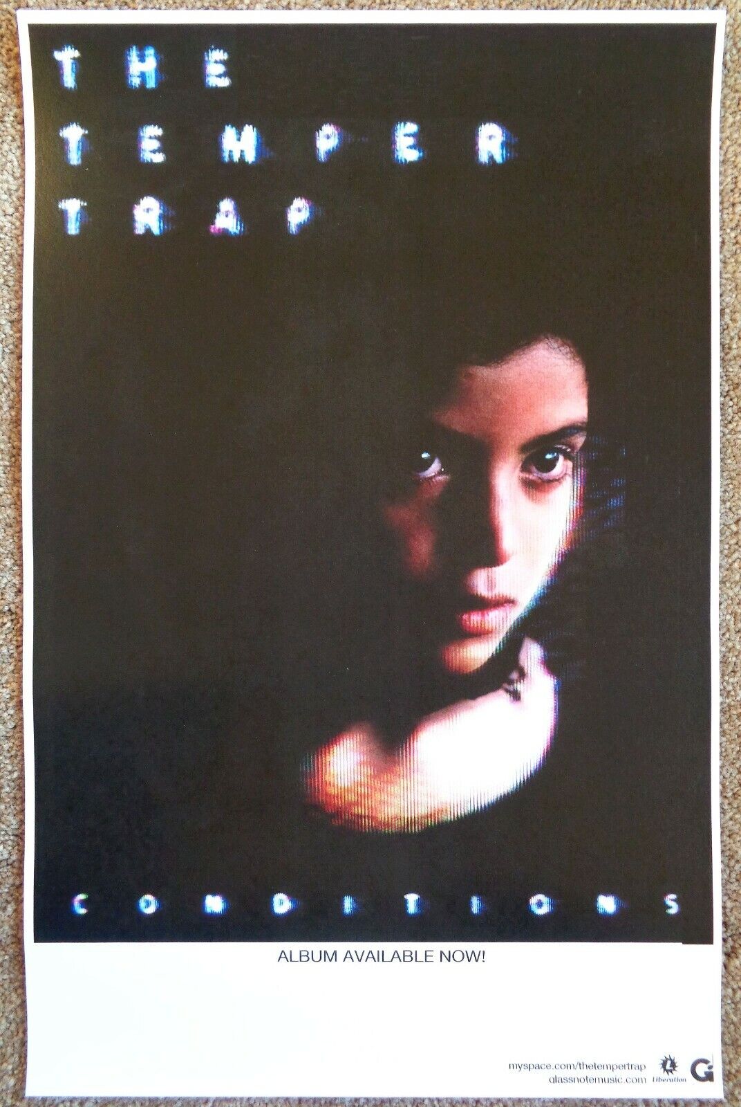 THE TEMPER TRAP Album POSTER Conditions 11x17