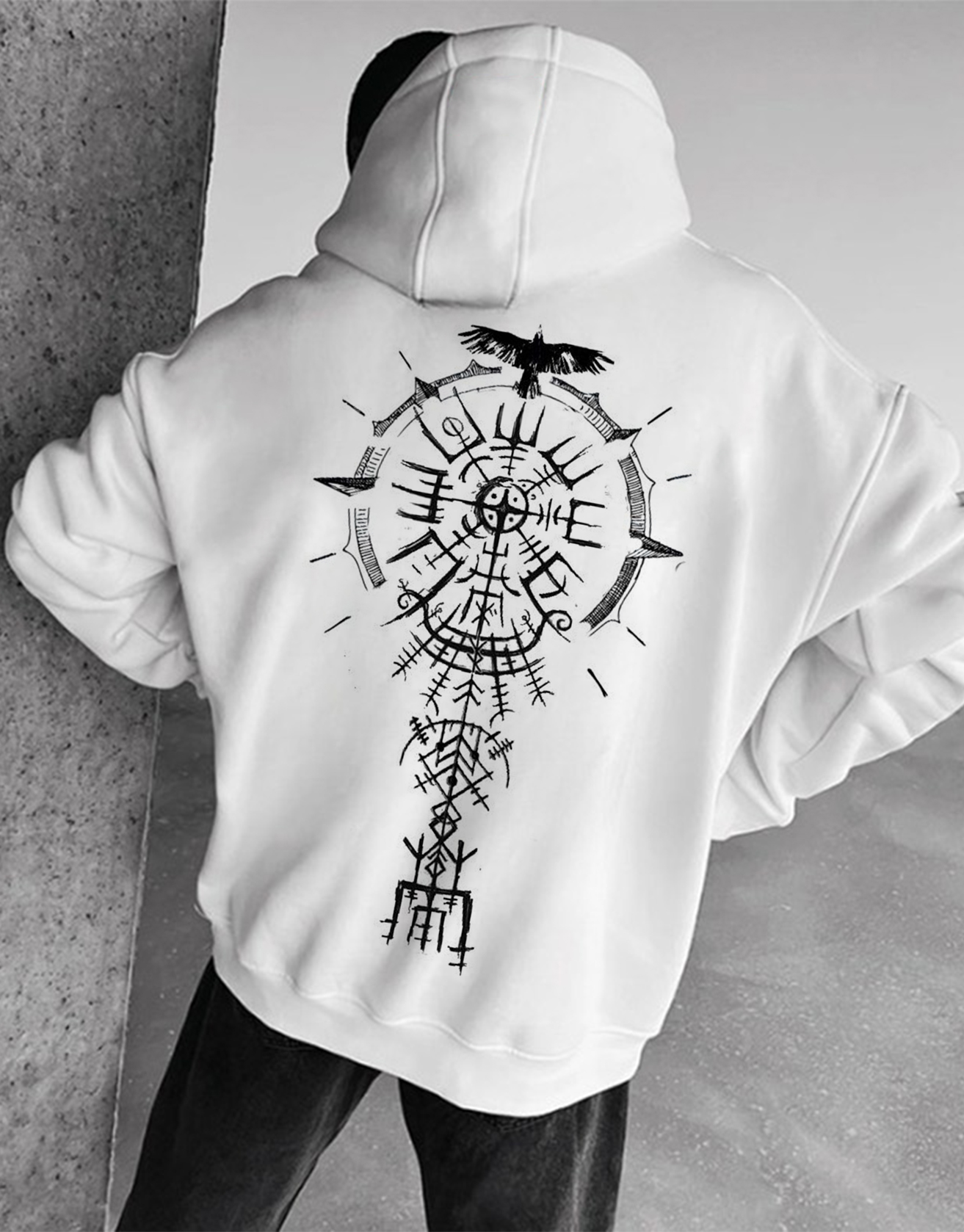 Viking Symbol Totem Art Pattern Sweatshirt / TECHWEAR CLUB / Techwear