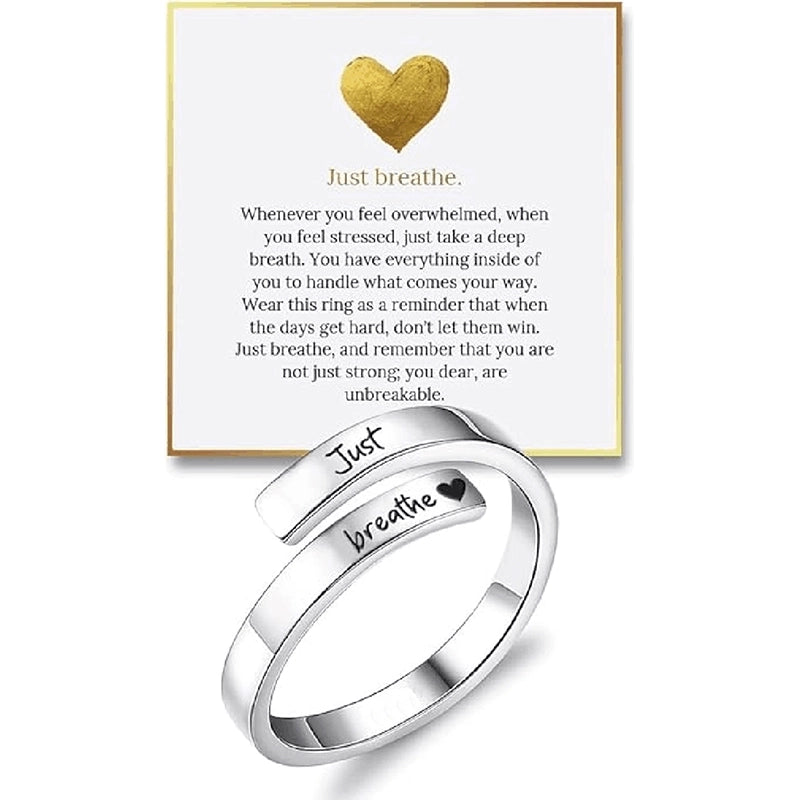 Elegant Letter 304 Stainless Steel Open Rings