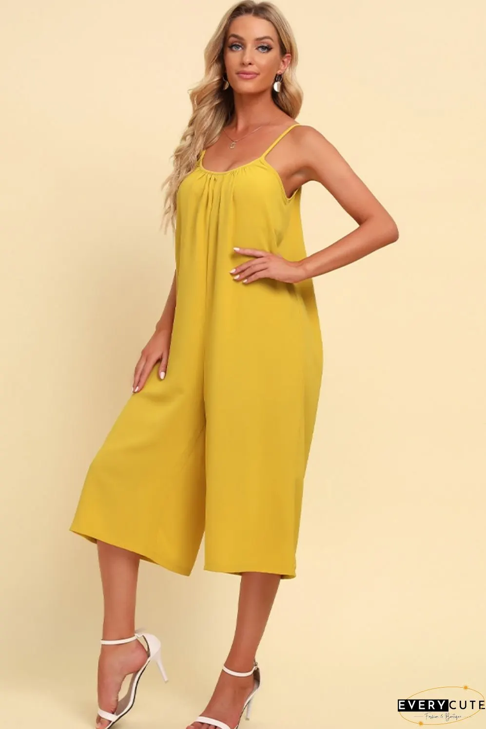 Spaghetti Strap Scoop Neck Jumpsuit