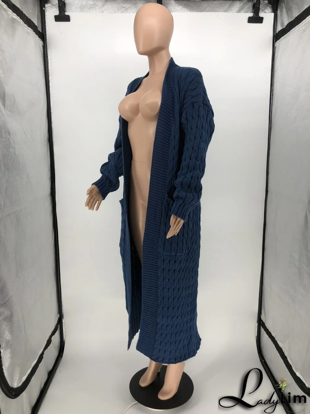 Women Winter Long Sleeve Plush Long Sweater Jacket