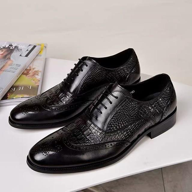 Men's Summer / Fall Daily Oxfords PU Black / Brown