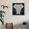 DIY Pearl Painting Elephant for Home Wall Decor(25x25cm)