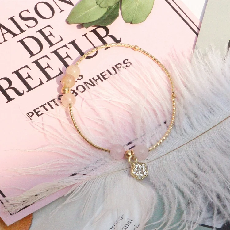 Pink Vintage Glass Bracelet
