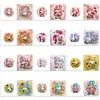 12pcs Flower Goblin Folded Diamond Art Greeting Cards DIY 12 Pack with Envelopes