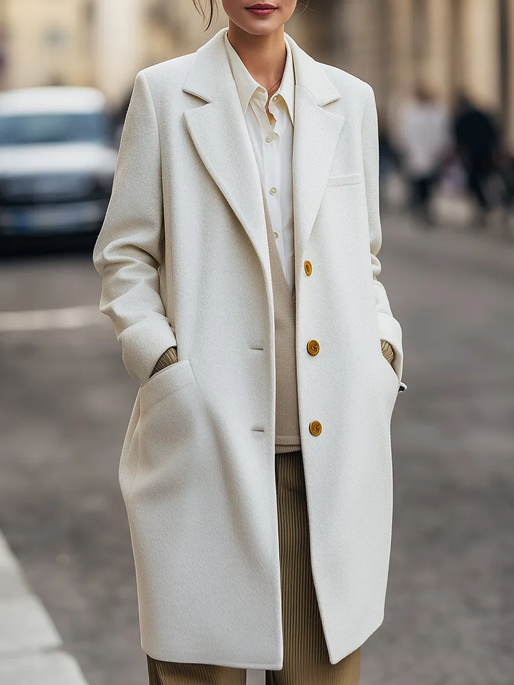 Single-Breasted Longline Coat