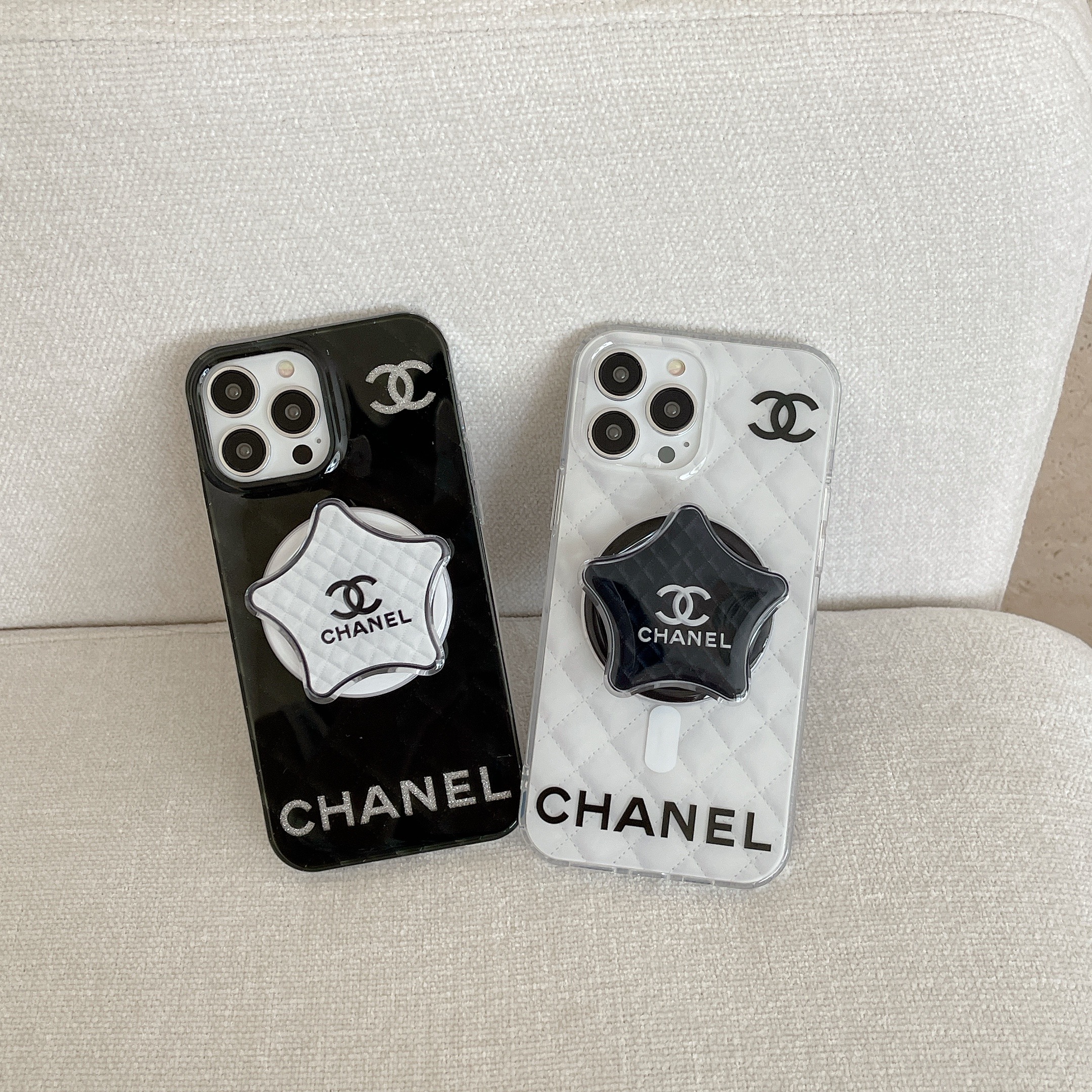 Chanel Phone Stand With MagSafe Luxury Apple iPhone Case