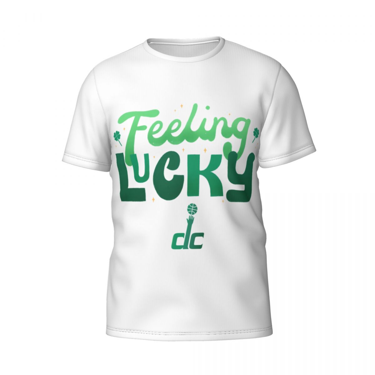 Washington Wizards Feeling Lucky St. Patrick's Day White Short-Sleeve Men's T-Shirt