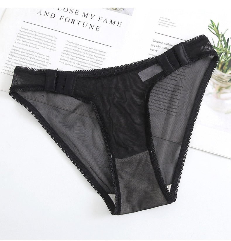 Adjustable Buckle Panties Women Low-Rise Briefs Underwear Sexy Lace 6 Color Underpants Lovely Girl Secret Intimates Lingerie