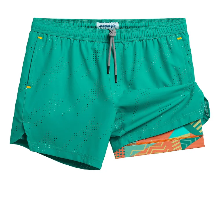 2 in 1 Stretch Short Lined Mhispering Bichrome Gym Shorts