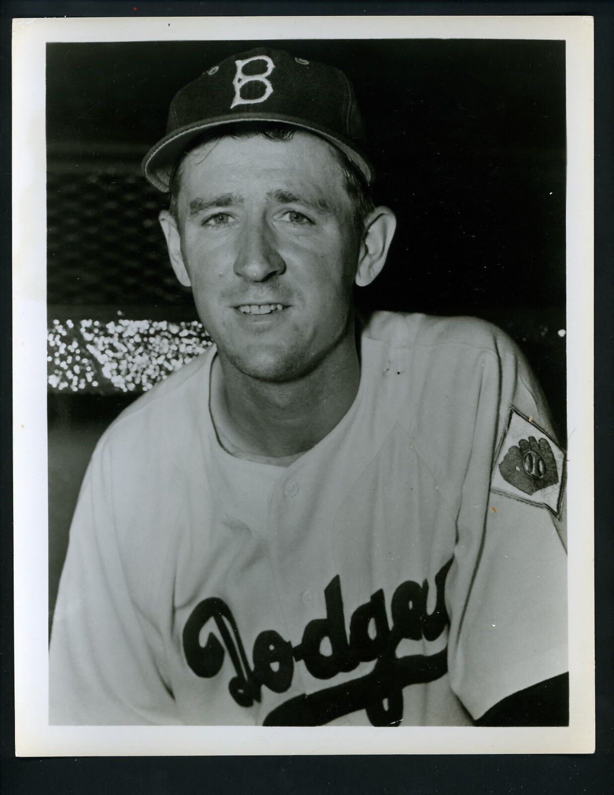 Johnny Schmitz Brooklyn Dodgers Team Issued 1951 8 x 10 Press Wire Photo Poster painting